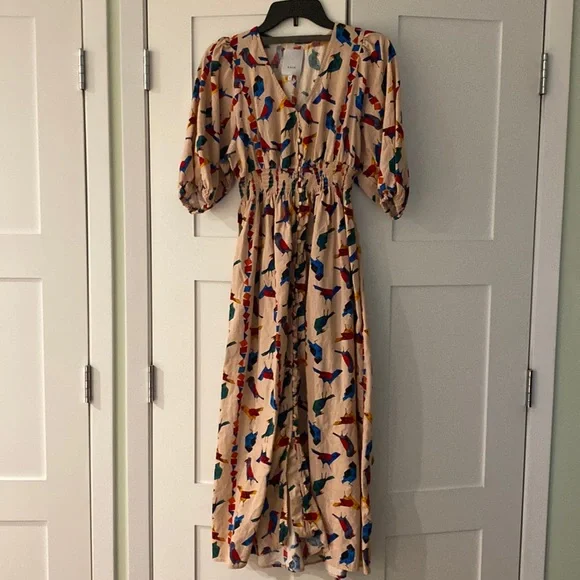 orange and blue maxi dress Blue and Orange Palm Tree Print Maxi Dress